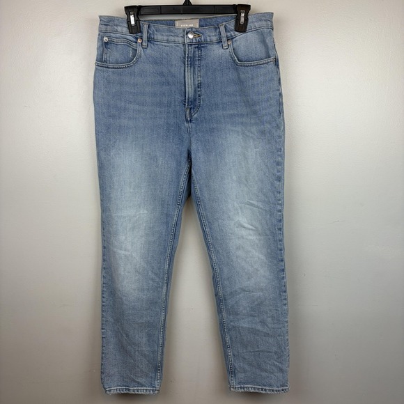Everlane Denim - Everlane Jeans Womens 31 Light Blue Wash Way High Slim‎ Crop High Rise Denim
